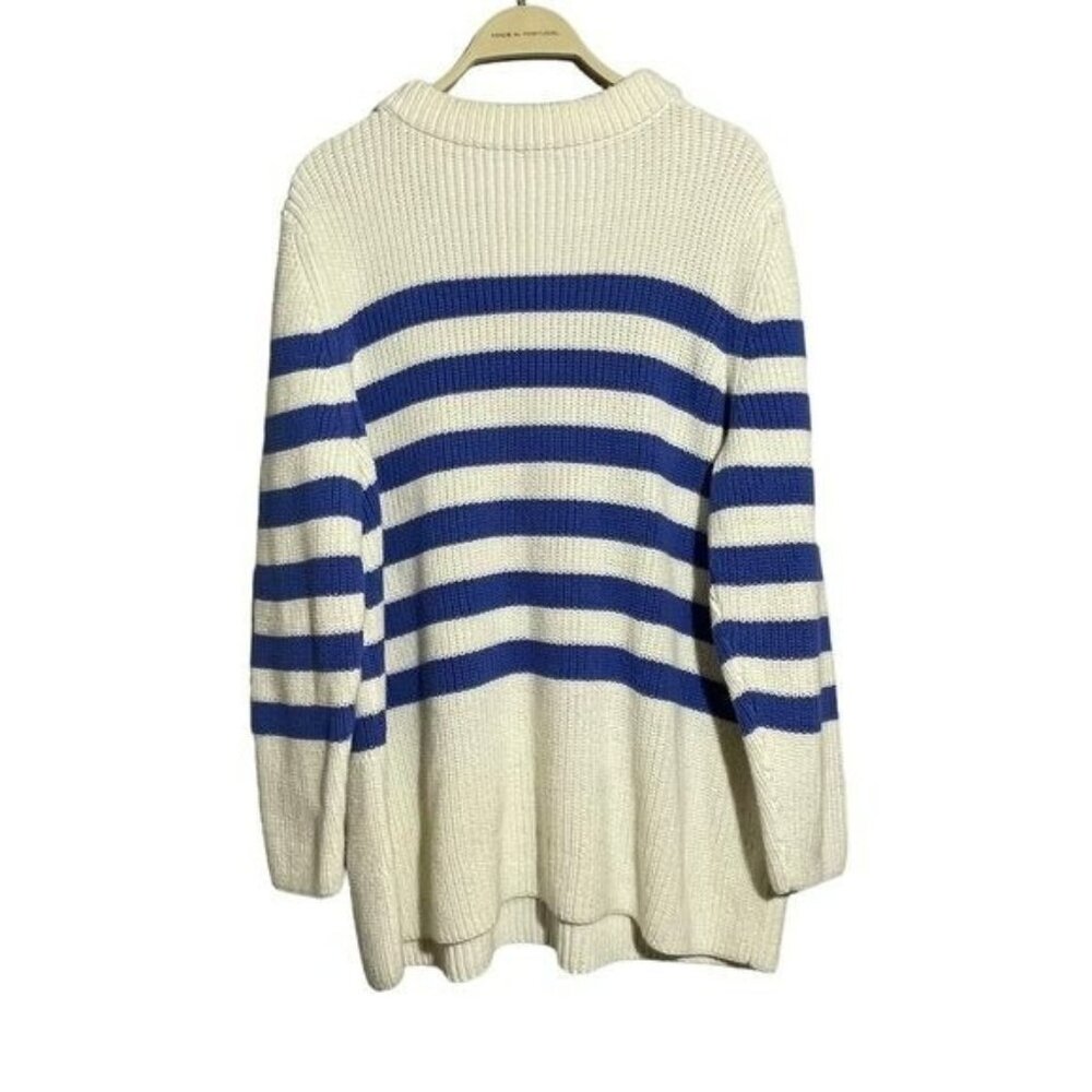 Talbots Sweater Jumper Women 2Xp 2X Petite Ivory Stripe Colorful Comfy Modern - Picture 2 of 10